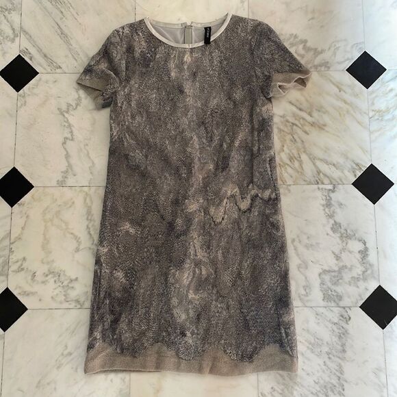 Marc Cain Beige Grey Knit Shift Dress - Picture 1 of 12
